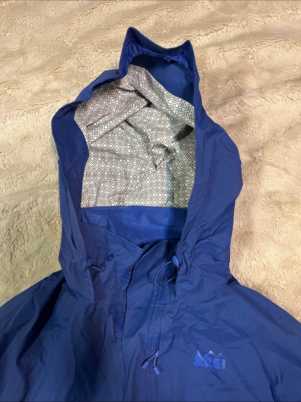 REI Royal Blue Women's Hooded Shell Jacket - Picture 9 of 10